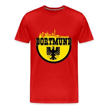 dortmund_logo - Männer Premium Bio T-Shirt - Rot - Vorne - Damien (186cm)