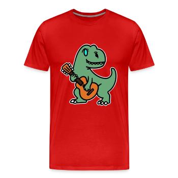 Guitare Gittariste Dino Music Music School - T-shirt bio Premium Homme - rouge - Devant - Damien (186cm)