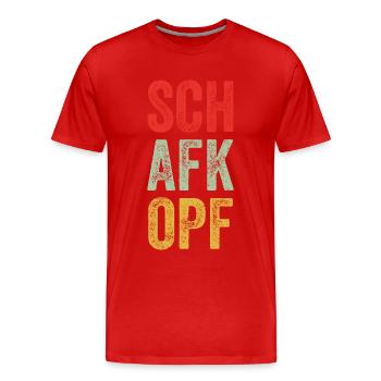Schafkopf Schafkopfer schafkopfen Kartenspiel Bier - Männer Premium Bio T-Shirt - Rot - Vorne - Damien (186cm)