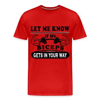 Cool gym Gym Idée cadeau - T-shirt bio Premium Homme - rouge - Devant - Damien (186cm)