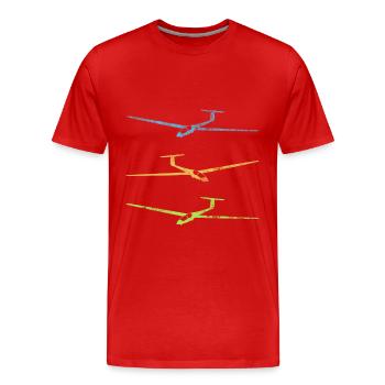 Segelfliegen Thermik Segelflugzeug - Männer Premium Bio T-Shirt - Rot - Vorne - Damien (186cm)