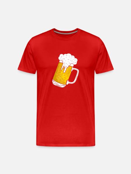 beer - Men's Premium Organic T-Shirt - red
