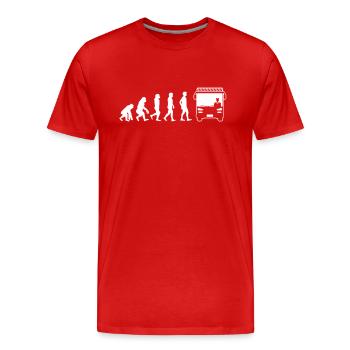 Chauffeur de bus chemise évolution chauffeur de bus - T-shirt bio Premium Homme - rouge - Devant - Damien (186cm)