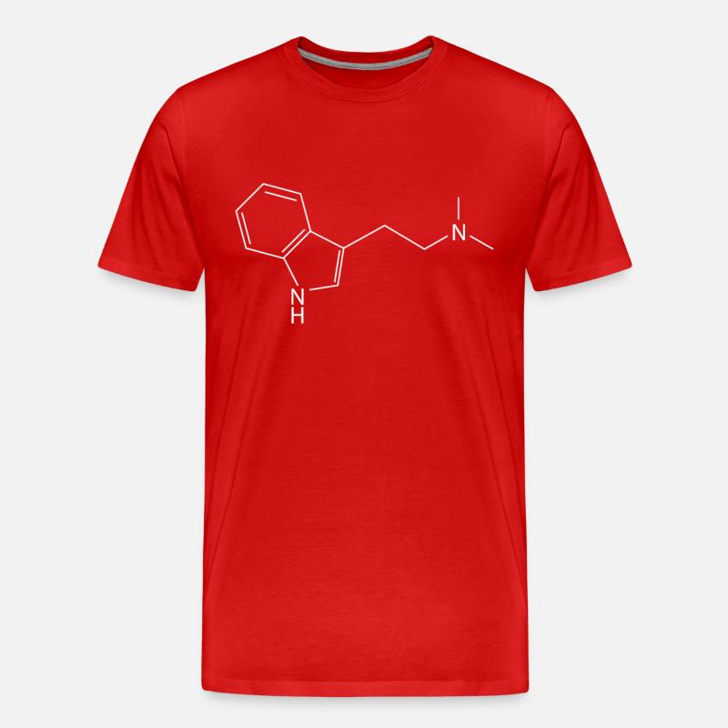 DMT molecule Ayahuasca Dimethyltryptamine - Men's Premium Organic T-Shirt - red