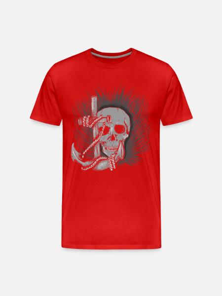 skull_anker - Männer Premium Bio T-Shirt - Rot
