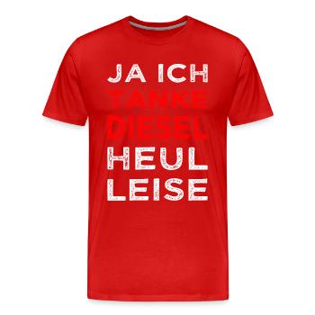 Ich Tanke Diesel Dieseltanker Anti Grüne CO2 - Männer Premium Bio T-Shirt - Rot - Vorne - Damien (186cm)