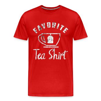 tea - Men's Premium Organic T-Shirt - red - Front - Damien (186cm)