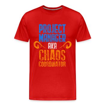 Project Manager Scrum Master Git Programmer - Men's Premium Organic T-Shirt - red - Front - Damien (186cm)