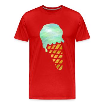 Eiscreme - Männer Premium Bio T-Shirt - Rot - Vorne - Damien (186cm)
