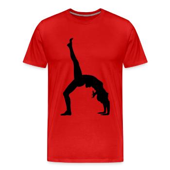 Gymnastik Tänzerin - Männer Premium Bio T-Shirt - Rot - Vorne - Damien (186cm)