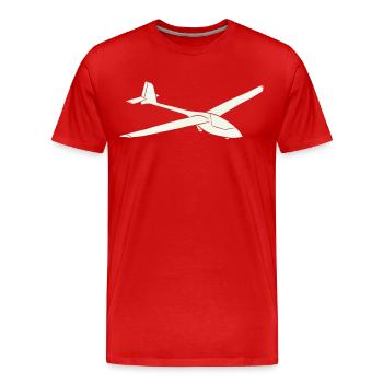 Segelflugzeug Segler Segelflieger - Männer Premium Bio T-Shirt - Rot - Vorne - Damien (186cm)