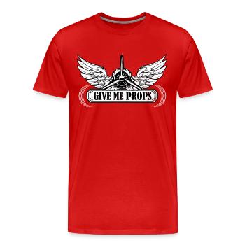 Avion - T-shirt bio Premium Homme - rouge - Devant - Damien (186cm)