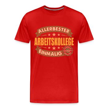 Allerbester Arbeitskollege Kollege Arbeit - Männer Premium Bio T-Shirt - Rot - Vorne - Damien (186cm)