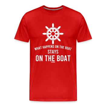 Segeln Kapitän Boot Schiff Geschenk - Männer Premium Bio T-Shirt - Rot - Vorne - Damien (186cm)