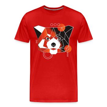 Red Panda Low Poly Red Panda Polygon Animal - Men's Premium Organic T-Shirt - red - Front - Damien (186cm)