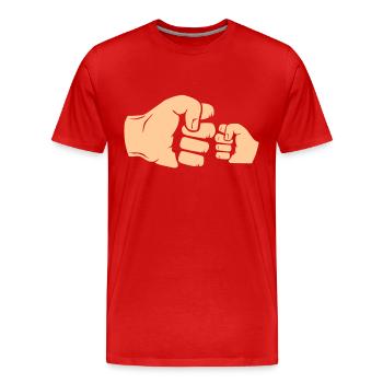 Fist check - Men's Premium Organic T-Shirt - red - Front - Damien (186cm)