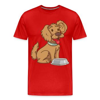 Chien enfants bébé animaux animaux animaux chiens - T-shirt bio Premium Homme - rouge - Devant - Damien (186cm)