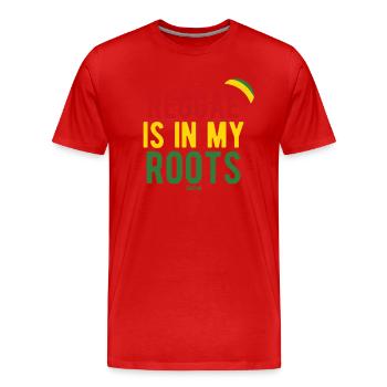 Reggae music Rasta Jamaica marijuana - Men's Premium Organic T-Shirt - red - Front - Damien (186cm)