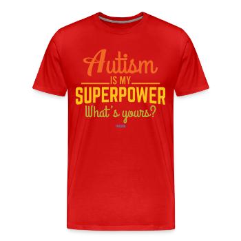 Autism especially developmental disorder - Men's Premium Organic T-Shirt - red - Front - Damien (186cm)