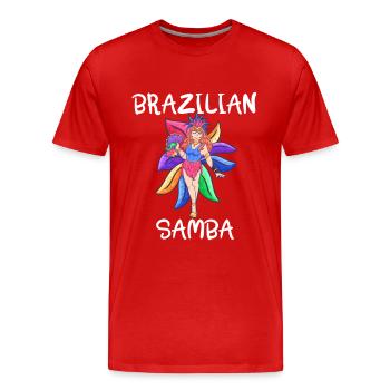 Brésil Samba Rio de Janeiro Costume - T-shirt bio Premium Homme - rouge - Devant - Damien (186cm)