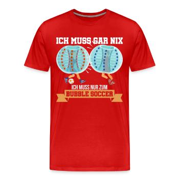Bubble Soccer Fußball Bumper Hobby Geschenk - Männer Premium Bio T-Shirt - Rot - Vorne - Damien (186cm)