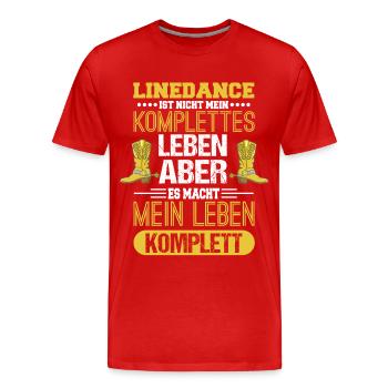 Line Dance Tanzverein Country Western - Männer Premium Bio T-Shirt - Rot - Vorne - Damien (186cm)