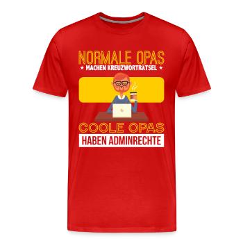 Admin Informatiker Informatik Administrator - Männer Premium Bio T-Shirt - Rot - Vorne - Damien (186cm)