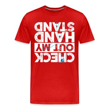 do gymnastics - Men's Premium Organic T-Shirt - red - Front - Damien (186cm)