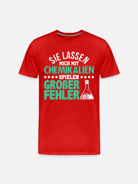 Chemiker - Männer Premium Bio T-Shirt - Rot