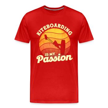 Kiteboarder Kiteboarding Kitesurfen - Männer Premium Bio T-Shirt - Rot - Vorne - Damien (186cm)