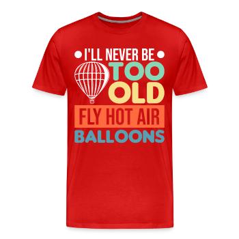 Ballon montgolfière ballon - T-shirt bio Premium Homme - rouge - Devant - Damien (186cm)