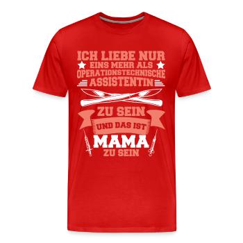 Krankenhaus Spruch Geschenk - Männer Premium Bio T-Shirt - Rot - Vorne - Damien (186cm)