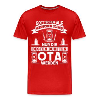 Operationstechnische Assistentin Spruch Geschenk - Männer Premium Bio T-Shirt - Rot - Vorne - Damien (186cm)