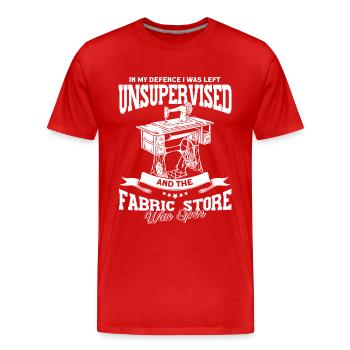 Sewing machine Sewing - Men's Premium Organic T-Shirt - red - Front - Damien (186cm)