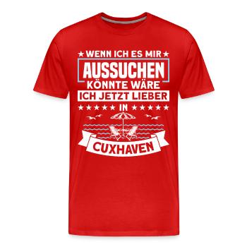 Norddeutschland Nordsee Cuxhaven Geschenk - Männer Premium Bio T-Shirt - Rot - Vorne - Damien (186cm)