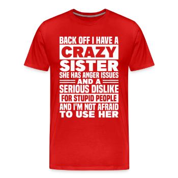 Junge Geschwister Bruder Geschenk - Männer Premium Bio T-Shirt - Rot - Vorne - Damien (186cm)