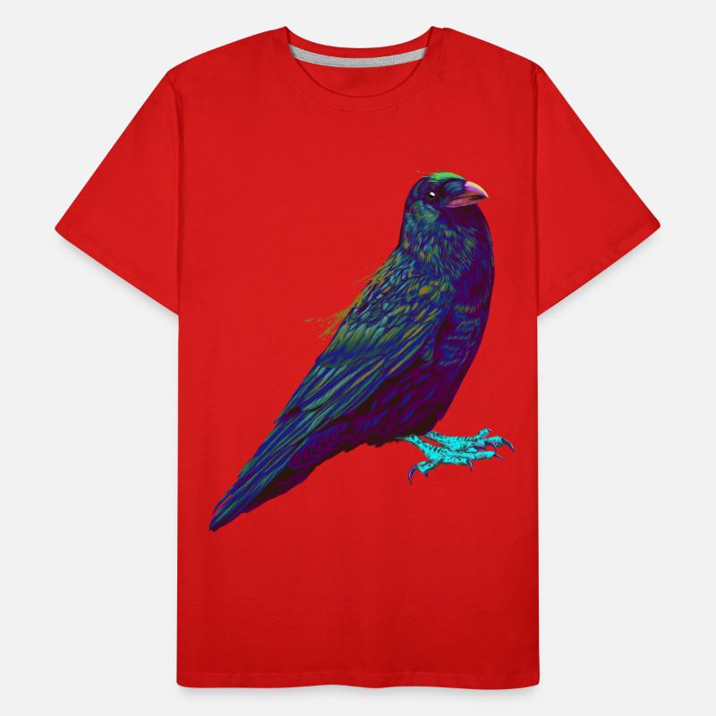Splash Vogel Krähe Rabe Männer Premium Bio T-Shirt