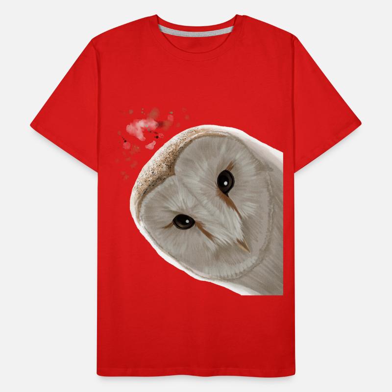 Vogel Eule Männer Premium Bio T-Shirt