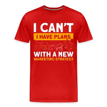 Strategie Marketing Manager Digitales Marketing - Männer Premium Bio T-Shirt - Rot - Vorne - Damien (186cm)