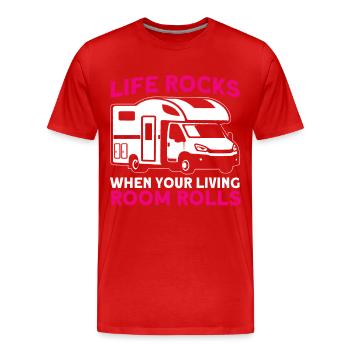 Camping camping en plein air Camping Camping - T-shirt bio Premium Homme - rouge - Devant - Damien (186cm)