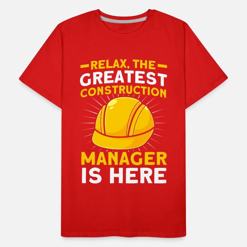 Largest Foremen Construction Manager Construction Projects Men's Premium Organic T-Shirt