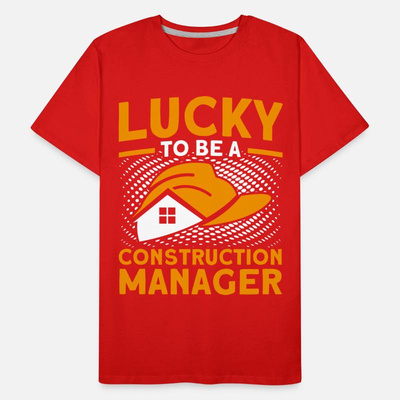 Happy Foreman Construction Manager Construction Project Men's Premium Organic T-Shirt