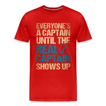 Boat Lovers Boat Captain Captains - Men's Premium Organic T-Shirt - red - Front - Damien (186cm)