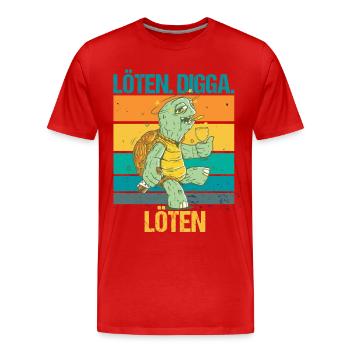 Löten Digga löten Biertrinker auf Sauftour - Männer Premium Bio T-Shirt - Rot - Vorne - Damien (186cm)