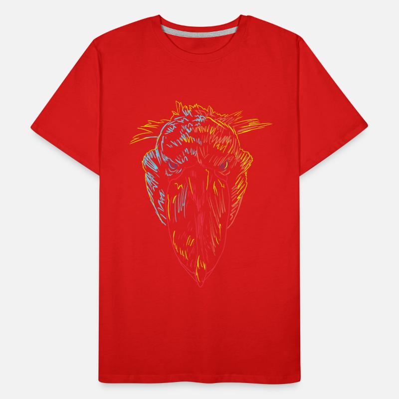 Bunter Vogel Schuhschnabel Männer Premium Bio T-Shirt