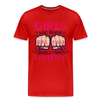 Féminisme Pouvoir des femmes Pro-choix Pro Avortement - T-shirt bio Premium Homme - rouge - Devant - Damien (186cm)