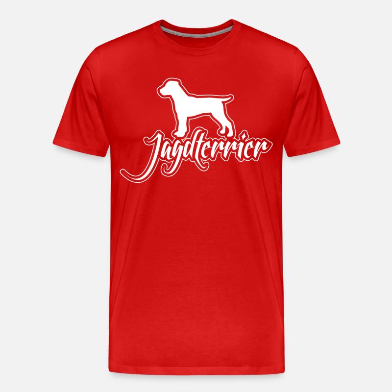 JAGDTERRIER Hunderasse Jagdhunde Jäger Wilsigns - Männer Premium Bio T-Shirt - Rot