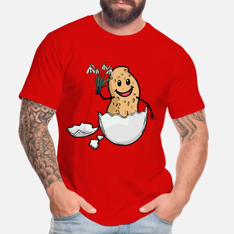Easter Peanut Spring Easter Egg Flora Eggshell Men's Premium Organic T-Shirt