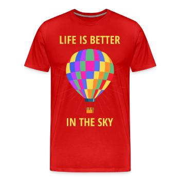 Montgolfière Montgolfière Pilote de montgolfière - T-shirt bio Premium Homme - rouge - Devant - Damien (186cm)