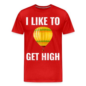 Montgolfière Montgolfière Montgolfière - T-shirt bio Premium Homme - rouge - Devant - Damien (186cm)